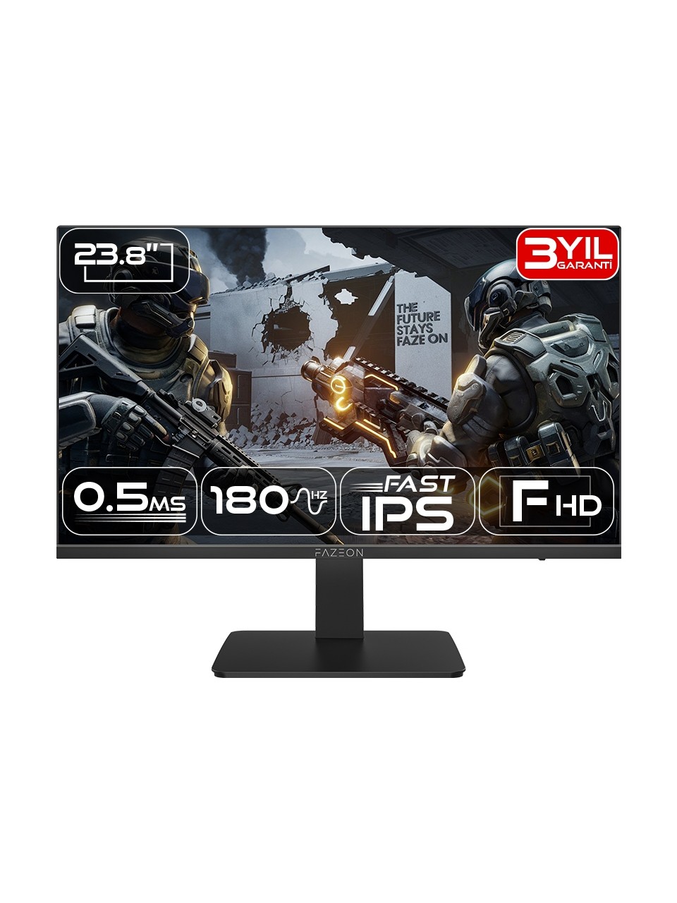 Fazeon 23.8' X24F182S 1ms 180Hz Fhd IPS Gamıng Monıtor ürün fotoğrafı